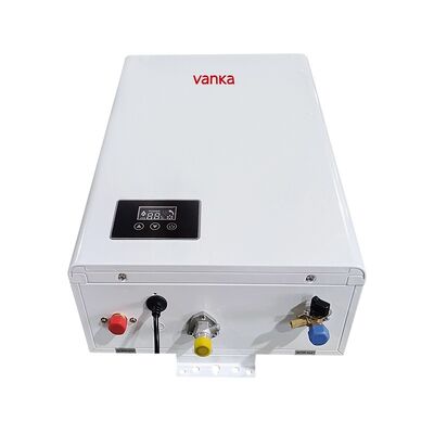 Beyaz 16L Dijital Termostatik Gaz Su Isıtıcısı Tek duman Enerji tasarrufu Sessiz çalışma