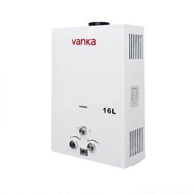 Duvarlı 16L LPG tanksız su ısıtıcısı, çift düğme kontrolü